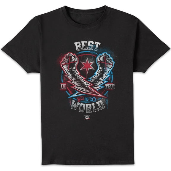 Official WWE CM Punk Best In The World Adults T-Shirt - Black