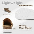 thumbnail image 3 of Women's Suede Clogs Platform Cork Footbed Footwear Comfort Memory Foam Mules with Arch Support Slip On Slippers Potato Shoes for Women Outdoor Indoor, 3 of 7