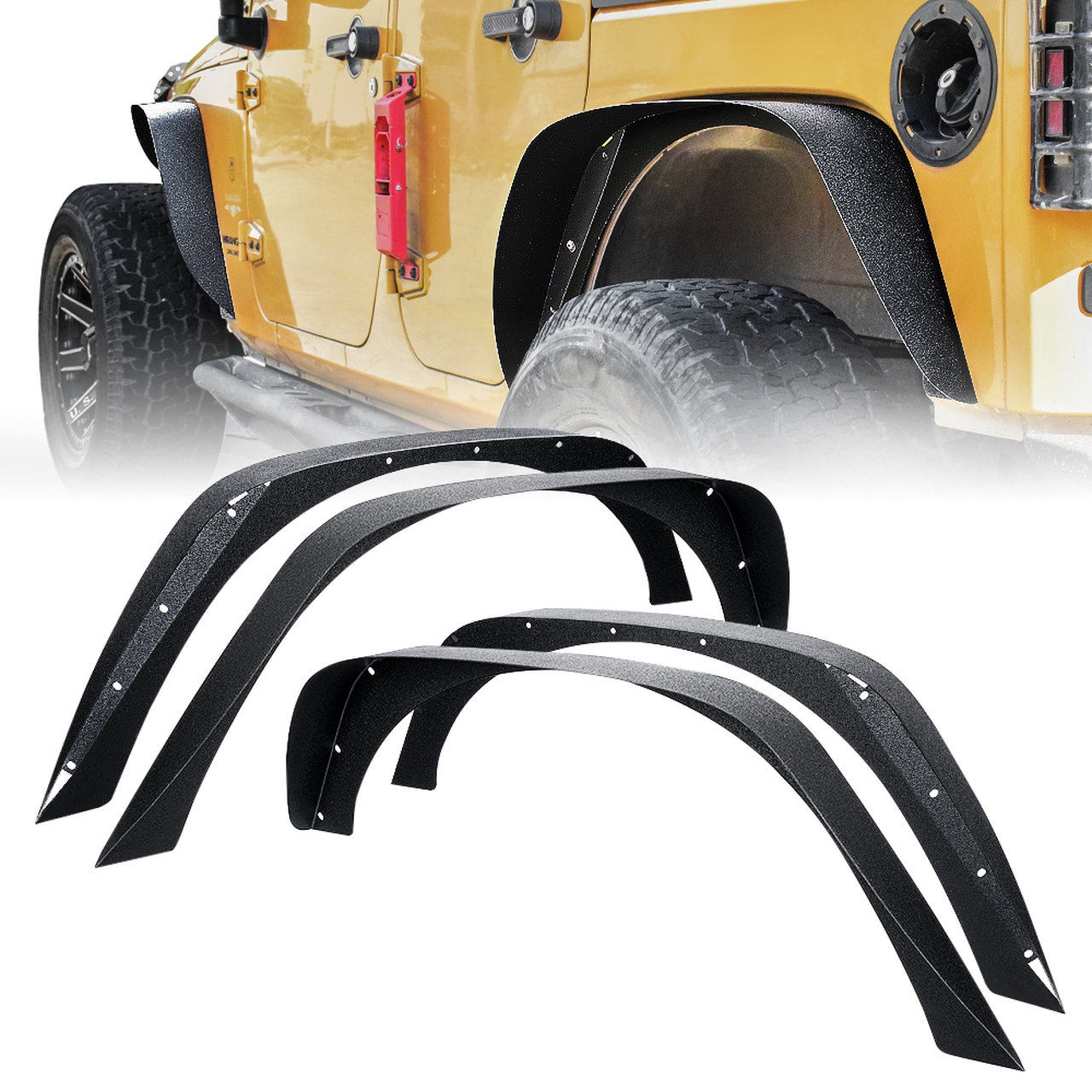 Photo 1 of Grind Series Steel Fender Flare Kit for 07-18 Jeep Wrangler JK (49 x 23 x 7 inches)
