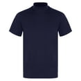 thumbnail image 4 of Haitryli Men Casual Short Sleeve Solid T-shirt Slim Fit Undershirt Tee Top Navy Blue M, 4 of 7