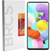 Samsung A51 Screen Protector Tempered Glass [4 Pack] by BRCS | 9H Hardness, Impact and Scratch Resistant, Shatterproof,