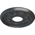 thumbnail image 3 of Ekena Millwork 11 3/8"OD x 3 5/8"ID x 7/8"P Palmetto Ceiling Medallion (Fits Canopies up to 4 1/2"), Hand-Painted Pewter, 3 of 7