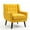 Linen-Yellow, variant on UIXE Accent Chair Set of 2 Linen Fabric Armchair for Living Room Tufted Armrest Reading Seat, Yellow