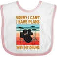 thumbnail image 3 of Inktastic Drummer Funny Retro Plans With My Drums Boys or Girls Baby Bib, 3 of 4