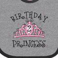 thumbnail image 4 of Inktastic Tiara 2nd Birthday Princess Girls Baby Bib, 4 of 4