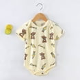 thumbnail image 2 of KPOPLK Summer Newborn Infant Boy Outfit Mamas Baby Boy Clothes Boy Oversized Romper Shirts Short Sleeve Onesie Size 3-6 Months,Yellow, 2 of 5