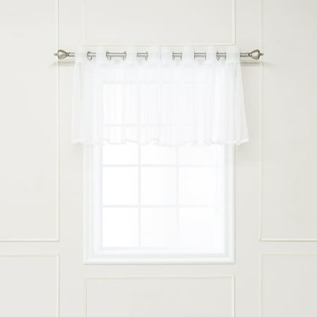 Best Home Fashion Lace Trim Sheer Grommet Curtain