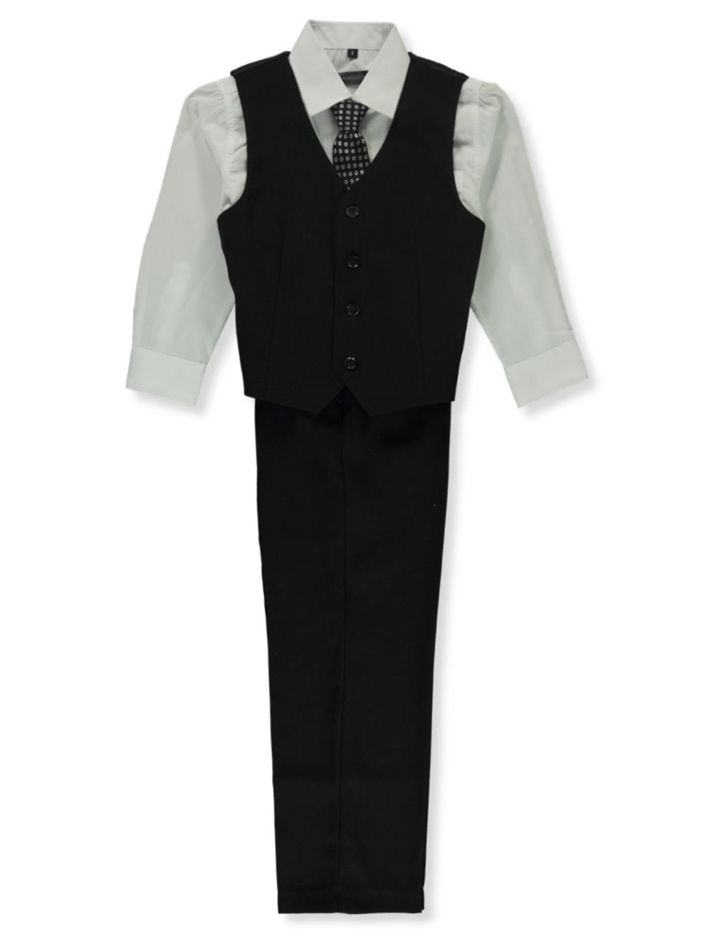 Kids World Boys' 4Piece Vest Set black, 4 (Little Boys)