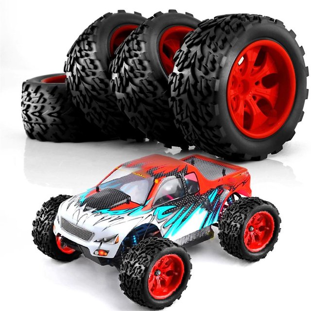 4 Uds 118mm 1/10 Rc neumático rueda espuma insertos 12mm Hex para Arrma Redcat, negro