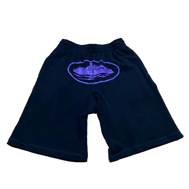 Pantalones cortos casuales deportivos hawaianos con tiras estampadas a la moda para hombre