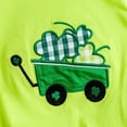 thumbnail image 5 of UngA Toddler Boy St Patricks Outfit Short Sleeve Clover Shirts and Gingham Pants Set Infant Baby 2Pcs Spring Summer Clothes (Green,12-18 Months), 5 of 7