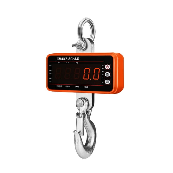 1500kg/ 3306lbs Digital Hanging Scale with 65ft Remote Control Portable Heavy Duty Crane Scale Dimmable Industrial Hook Scales Unit Change/ Data Hold/ Tare/ for Construction Site Travel Ma 1500kg