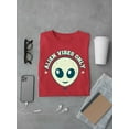 thumbnail image 3 of Alien Emoji Vibes Only - Retro UFO Space Graphic Men's T-shirt, 3 of 4