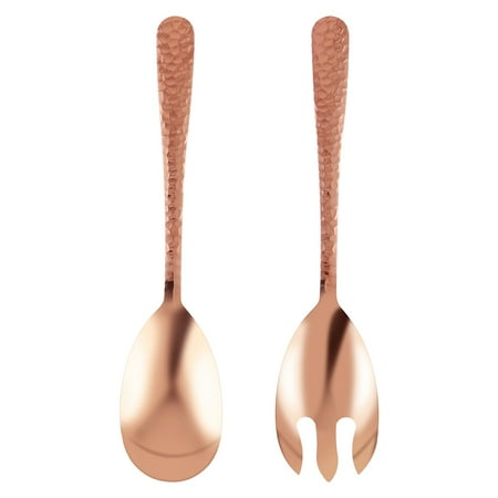 

Big Salad Serving Spoon Fork Set Mix Spoons Hot Pot Porridge Tool Public Restaurant Serving Using Buffet Utensil- Gold