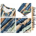 thumbnail image 5 of Fantaslook 3/4 Length Sleeve Womens Tops Dressy Casual Boho Blouses V Neck Pleated Tunic Tops Work Shirts, 5 of 8