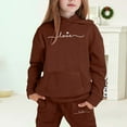 thumbnail image 2 of Gaexia Girls Outfits Set Winter Hoodie And Joggers Comfy Casual Kids Clothes With Stylish Print for Toddler To Teen, 2 of 4
