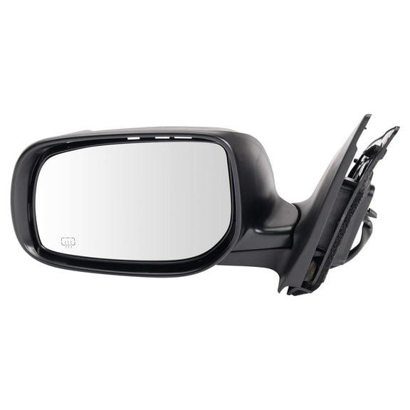 TRQ Mirror Power Heated Black Textured Driver Side LH for 09-13 Toyota Corolla MRA06080