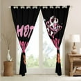 thumbnail image 4 of Erosebridal Western Curtains & Drapes Cowgirl Summer Design 30%-50% Blackout Curtains, Pink and Black Curtains American Wild West Cow Print Hat Window Curtains 38''Wx45''L, 4 of 6