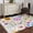 Pink Yellow, variant on Area Rug for Living Room, Sunflower Non-Slip Indoor Large Carpet for Bedroom/Dining Room, Colorful Flowers Summer Botanical Watercolor Washable Low-Profile Rectangle Floor Runner Rugs - 4 x 6 Ft