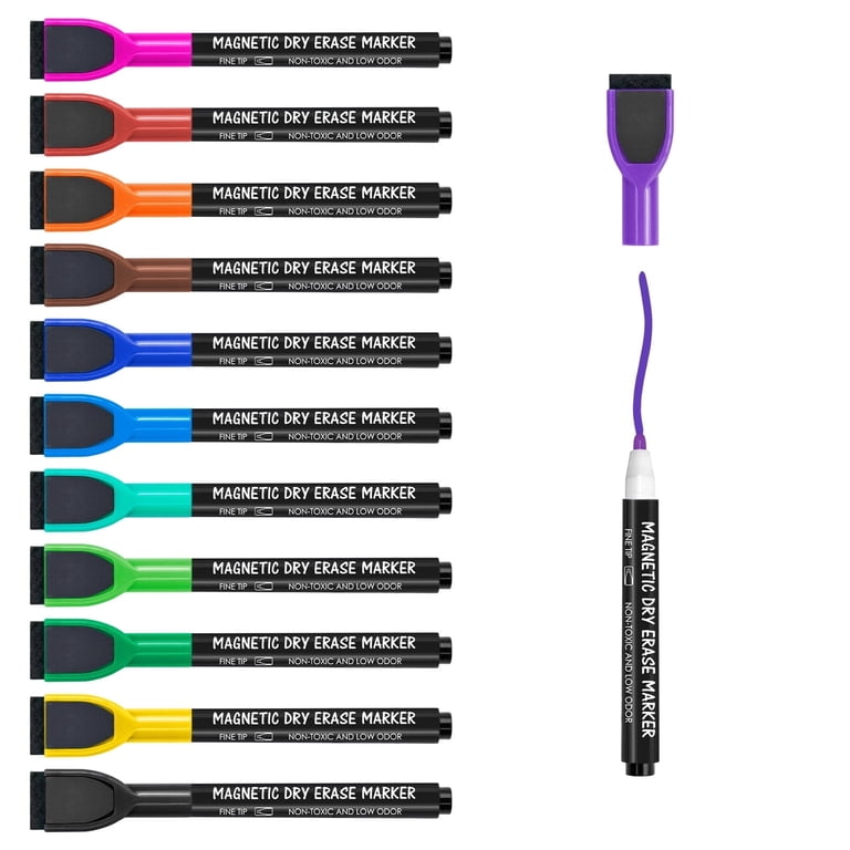 Maxtek Magnetic Dry Erase Markers, 12 Count Fine Tip photo 7