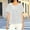 Silver, variant on Homenesgenics Tops for Women Plus Size Solid Color Round Neck Ruffled Fashionable Loose-Fit Casual Double-Layer Shimmer Short Sleeve T-Shirt Oversized Top Green L