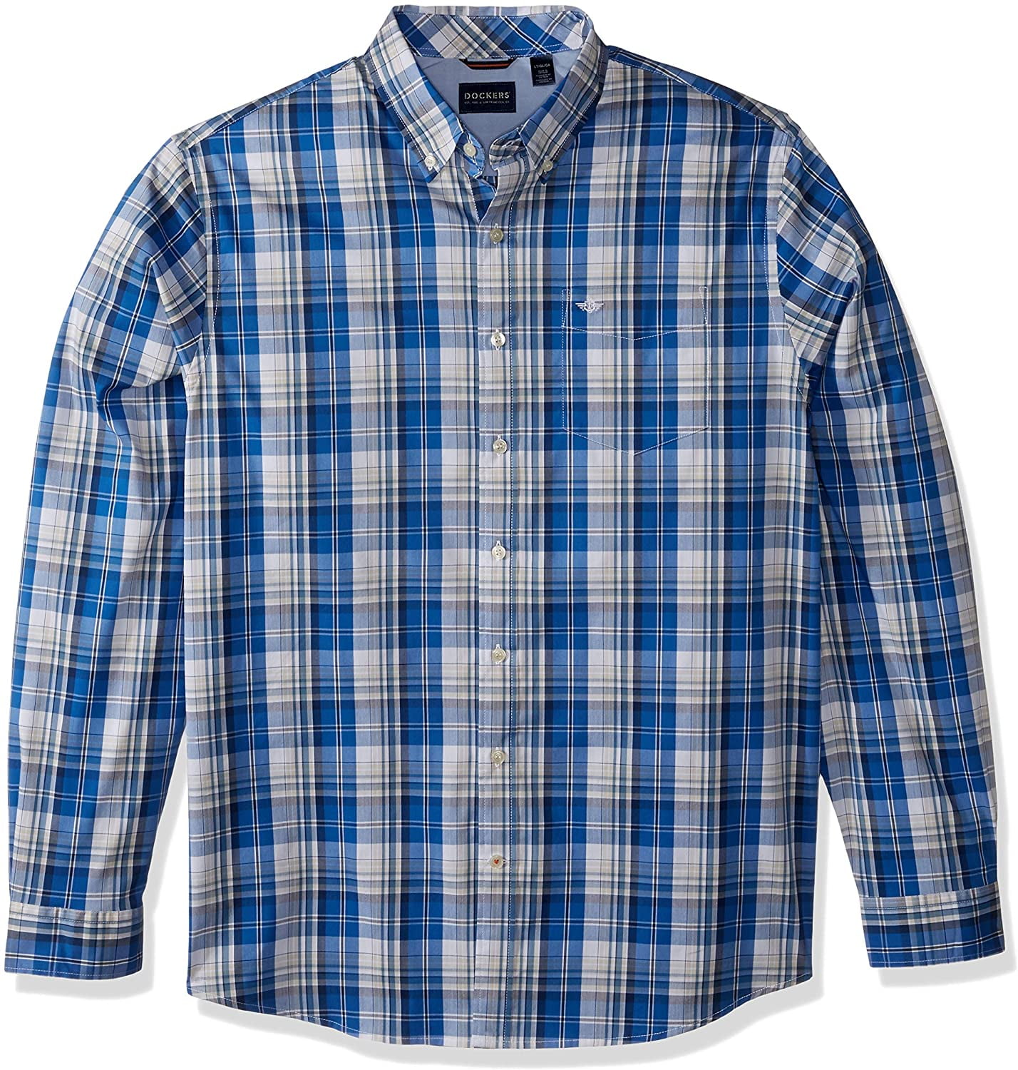 Dockers Men's Big and Tall Long Sleeve Button Down Comfort Flex Shirt