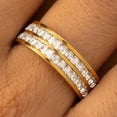 thumbnail image 2 of Wedding Band for Women, Cubic Zirconia Stackable Ring, Hypoallergenic Minimalist Jewelry for Her, Size 5-9, Romantic Anniversary Present, 2 of 7
