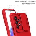 thumbnail image 4 of for Samsung Galaxy A52 5G Military Grade Heavy Duty Shockproof Protection Case, with Bracket and Lens Slide Window Hybrid 2 in 1 Phone Cover for Samsung Galaxy A52 5G,Red, 4 of 11