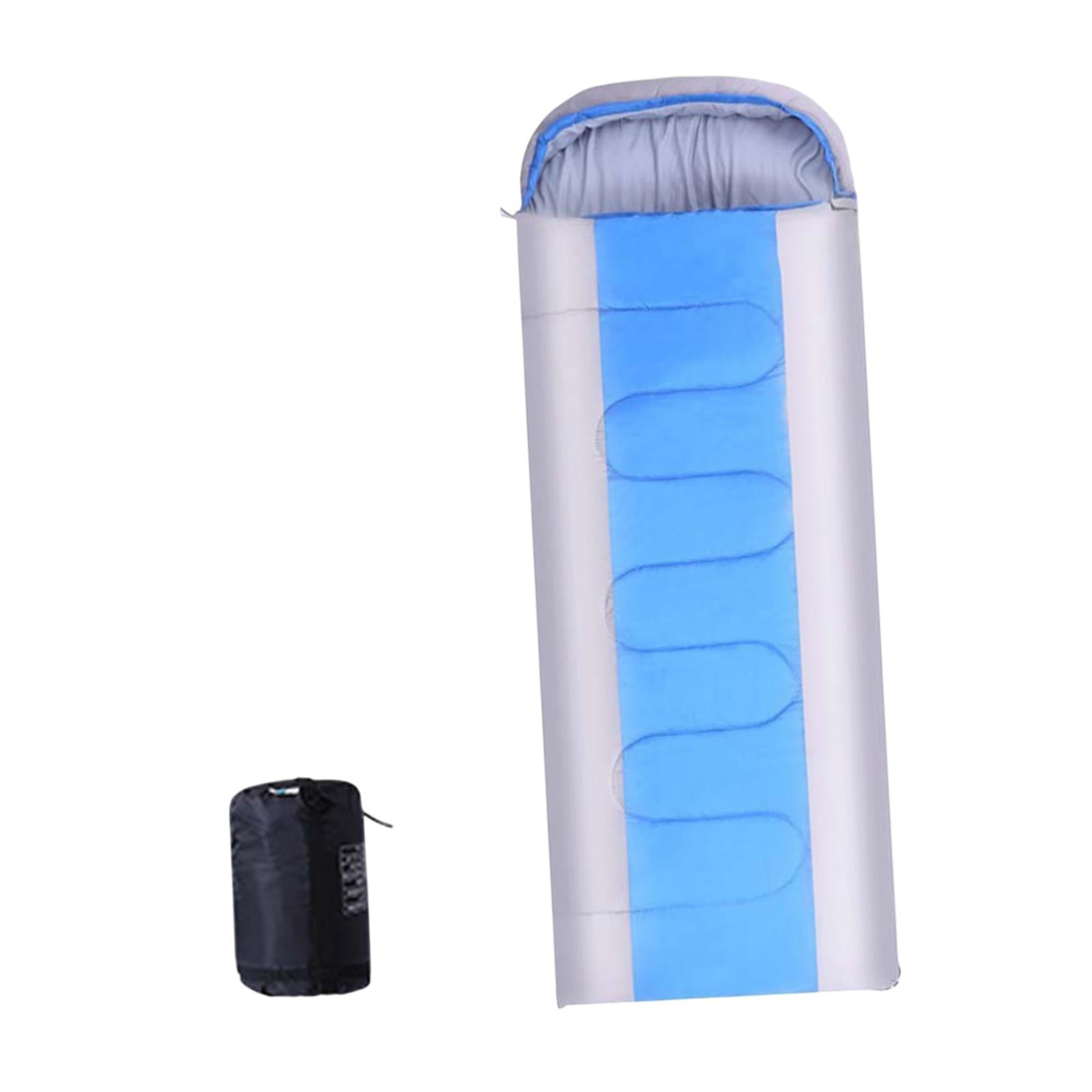 Wswqop Envelope Sleeping Bag Camping Sleeping Bag 86.6 inch x 29.5 inch Lightweight for Blue Gray 1.8kg