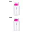 thumbnail image 1 of Xingzhi Distributeur à Pompe Vide Poussoir Récipient de Stockage Rechargeable Flacon Transparent Boîte de Manucure Rose Rouge 100ml 2Ensemble, 1 of 6
