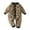 Brown, variant on Baby Girls Boys Cartoon Leopard Print Jumpsuit Romper Winter Warm Onesie Toddler Stylish