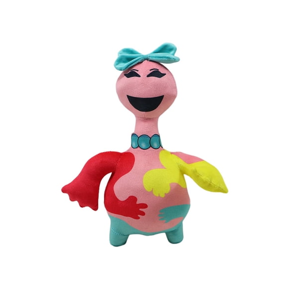 11.8" Poppy Playtime Chapter 4 Mrs. Delight Plush Toy, Soft Stuffed Collectible Figure with Teal Bow for Kids & Fans