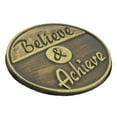 thumbnail image 2 of PinMart's Antique Bronze Corporate Believe and Achieve Motivation Lapel Pin, 2 of 3