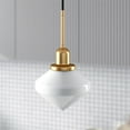 thumbnail image 2 of Henn & Hart PD0613 Zariza Brass & White Milk Glass Pendant, 2 of 3