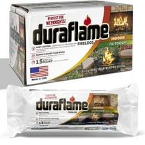 Fire Logs for Indoor and Outdoor Use, 2.5 lb Quick Light Fireplace Logs, 1.5 Hour Burn Time (6 Pack)