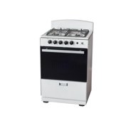 Magnificent Chef- Free Delivery - 24" White Gas Stove with 3.0 CFT Oven Capacity -Sealed Burners, 1 Ultra-Fast, 3 Fast – Easy to Clean, Iron Grates, Cool Knobs 2-year Warranty.