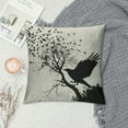 thumbnail image 2 of Throw Pillow Covers Crow Raven Double Exposure Trees and Birds Silhouettes Print Decorative Soft Bedroom Sofa Pillowcases Home Decor Cushion Couch, 2 of 5