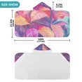 thumbnail image 3 of Pink and Purple Bright Leaves Hooded Beach Towel Kids Bath Towels Quick Dry for Pool Swiming 50" x 23.5" Microfiber Soft Bathrobe, 3 of 7