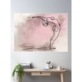 thumbnail image 2 of Line Art Yoga Woman Pink Poster Wall Art, Modern Wall Decor For Living Room Bedroom, 8x12 UNFRAMED, 2 of 3