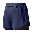 thumbnail image 2 of NAFUU Men's Shorts Multicolor Shorts Comfortable Double Layer Modesty Bottoms Elastic Waist Summer Shorts Men, 2 of 4