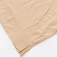 thumbnail image 5 of Men's Cotton Short Sleeve Hooded T-Shirt, Solid Color Casual Tee with Pocket, Button Down Closure, Soft Breathable Fabric, Daily Wear Streetwear Gym Vacation, Beach | Zenithor,Khaki L, 5 of 7