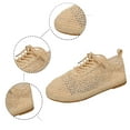 thumbnail image 6 of Womens Shoes,Casual Shoes Round Toe Flat Soled for Comfort Wear Large Casual Shoes for On Design,Shoes for Women,Beige,9, 6 of 9