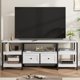 thumbnail image 1 of Yeshouse Consola multimedia industrial, centro de entretenimiento rústico, mueble de TV con marco de metal y cajones, mueble de TV moderno estilo granja para sala de estar, 1 of 8