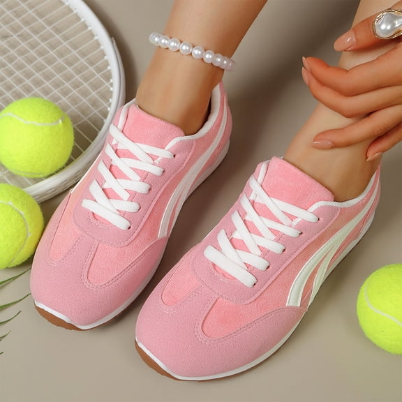 Women Retro Fashion Trendy Sneakers with Foam Insole Casual Shoes for Walking Tennis Classic Non-Slip Comfort Shoes