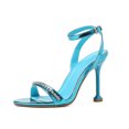 thumbnail image 3 of Verano 2023 Sandalias de tacón alto con tiras en el tobillo para mujer Zapatos elegantes para mujer, 3 of 5