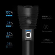 LED Flashlight, 10000 Lumens XHP90 Ultra Powerful Adjustable Zoomable Waterproof Torch Flashlight, USB Rechargeable Flashlight,gticphyj245