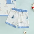 thumbnail image 4 of Little Boy Clothes Set Toddler Baby Sailboat Print Sleeveless Tank Top and Shorts 2-Piece Nautical Summer Outfit Toddler Boy Summer Clothes, 4 of 5