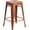 Copper, variant on NurtureTail Commercial Grade Counter Height Stool, 24" Backless Metal Indoor Outdoor Bar Stool with Heavy-Duty Steel Frame for Kitchen Island, Patio, Restaurant & Café -Copper
