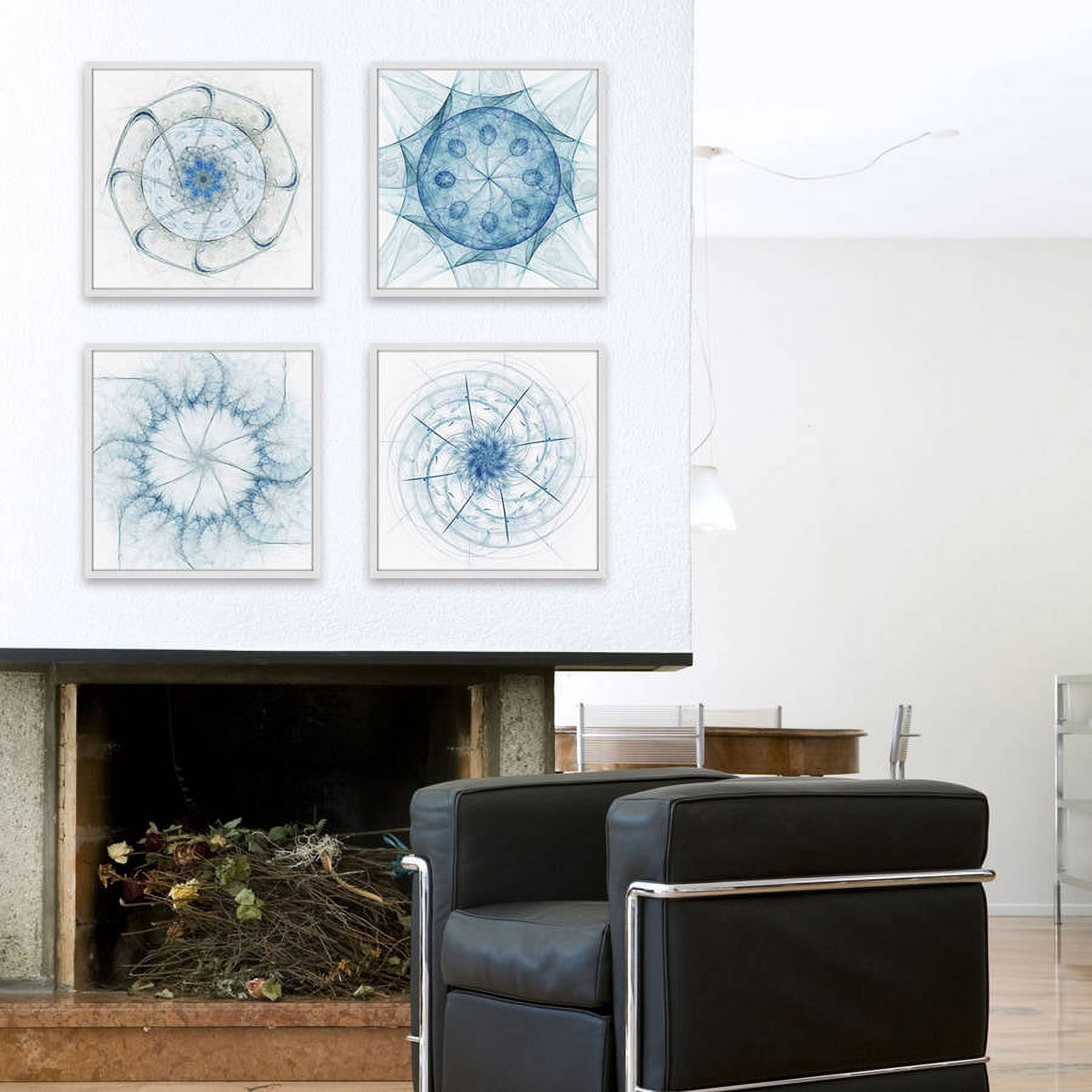 Blue Dimensions Quadriptych