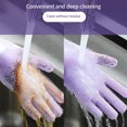 thumbnail image 3 of Guantes de silicona para lavavajillas XMMSWDLA, guantes de goma para fregar, cepillo de esponja para limpieza de vajilla, tareas del hogar, cocina y coches., 3 of 4
